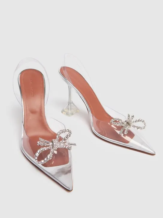 Amina Muaddi   95mm Rosie PVC slingback pumps 
