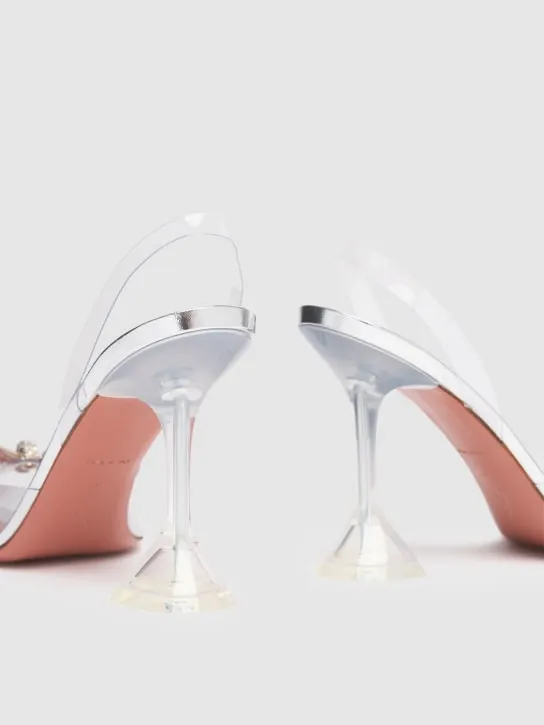 Amina Muaddi   95mm Rosie PVC slingback pumps 