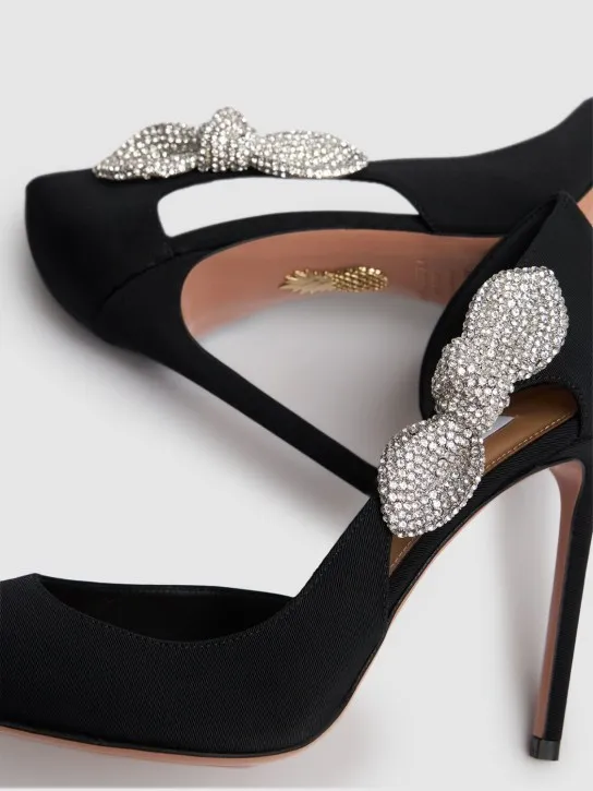 Aquazzura   105mm Very Bow Tie grosgrain pumps 
