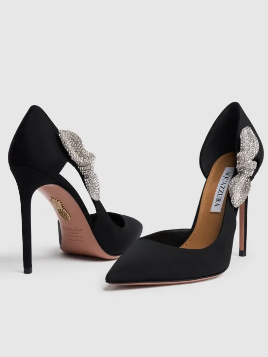 Aquazzura   105mm Very Bow Tie grosgrain pumps 