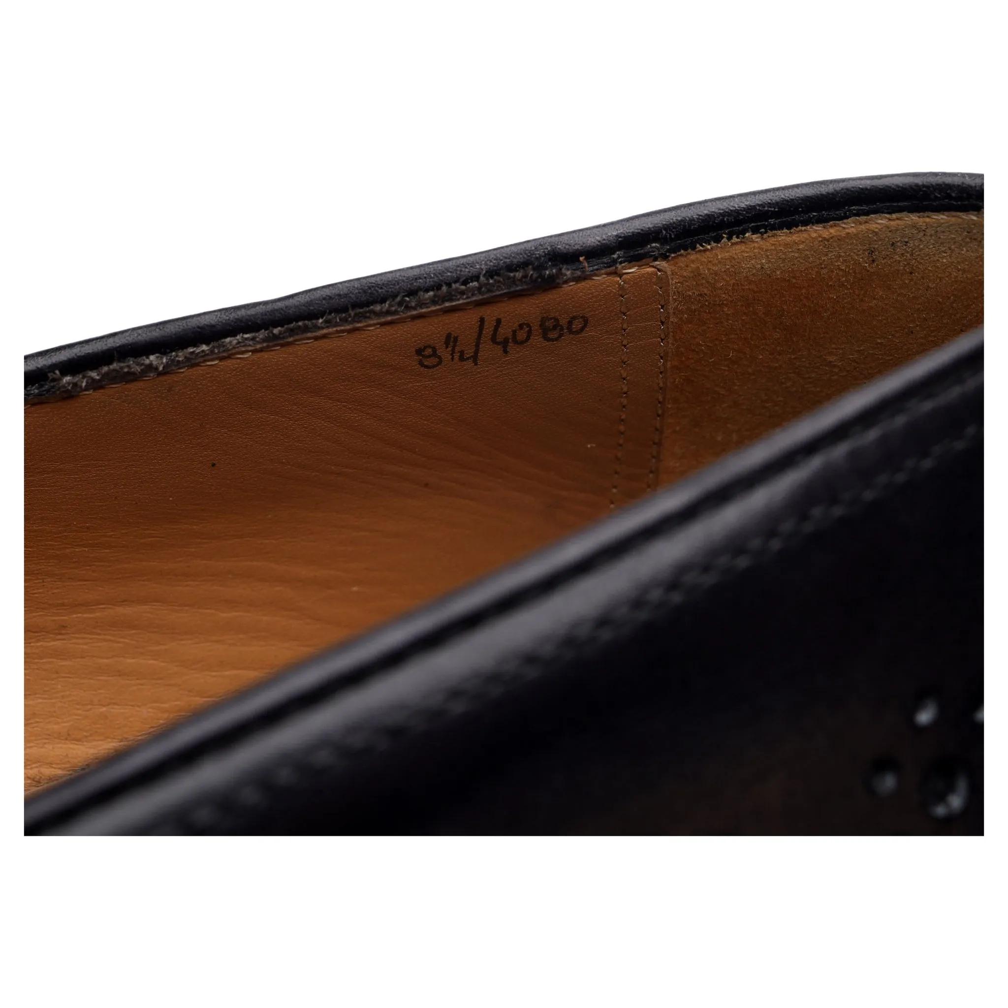 Black Patina Leather Loafers UK 8.5