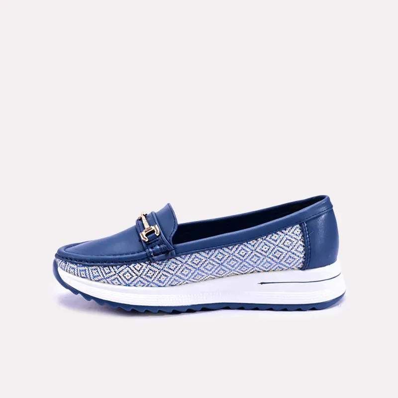Cecilia Blue Fancy Loafer Pumps 0431338