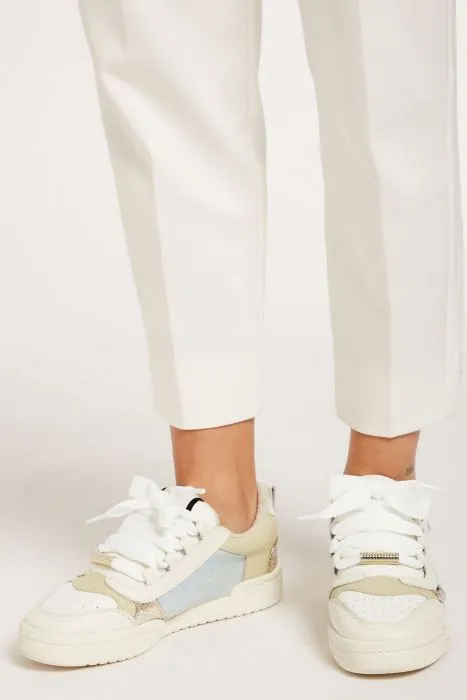 JOSH V sneaker met metallic details | Maeve
