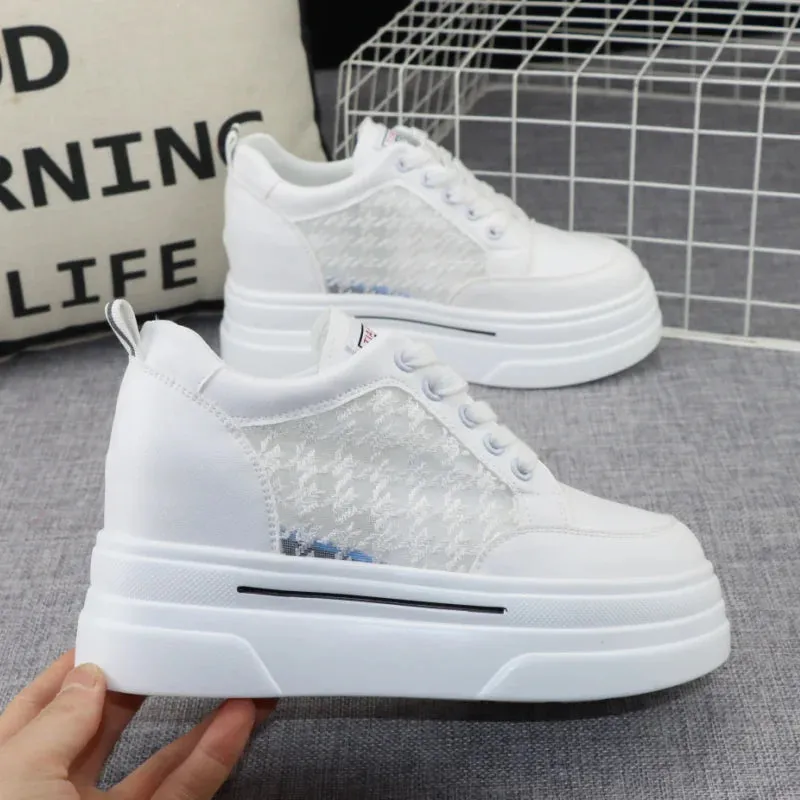 Joskaa 2024 New White Womens Platform Sneakers