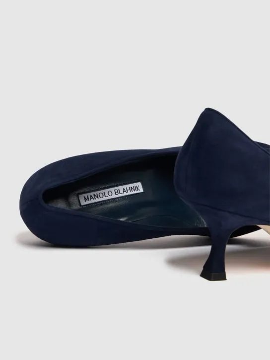 Manolo Blahnik   50mm Maysale suede pumps 