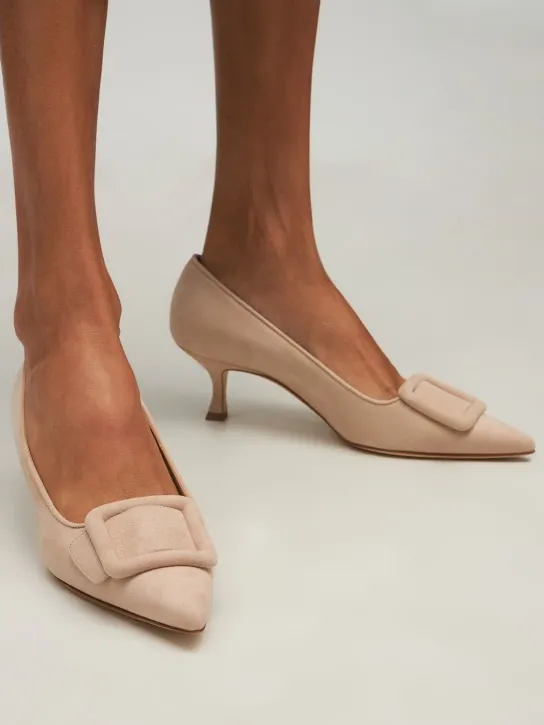 Manolo Blahnik   50mm Maysale suede pumps 