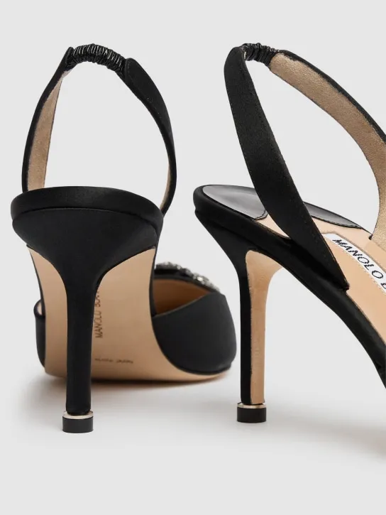 Manolo Blahnik   70mm Hangisli satin pumps 