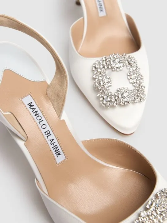Manolo Blahnik   70mm Hangisli satin pumps 