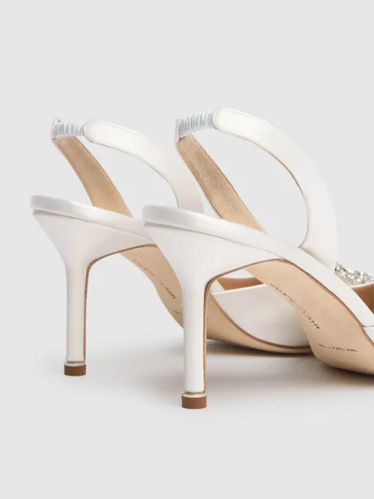 Manolo Blahnik   70mm Hangisli satin pumps 