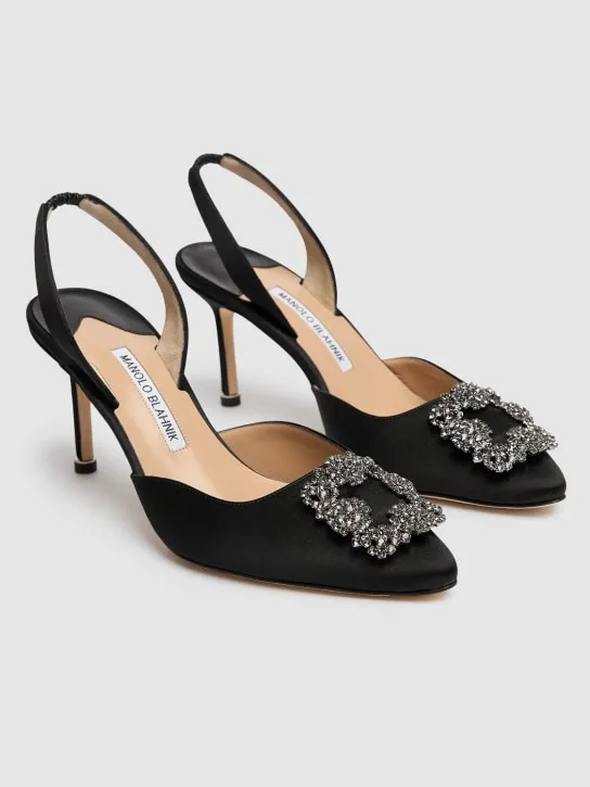 Manolo Blahnik   70mm Hangisli satin pumps 
