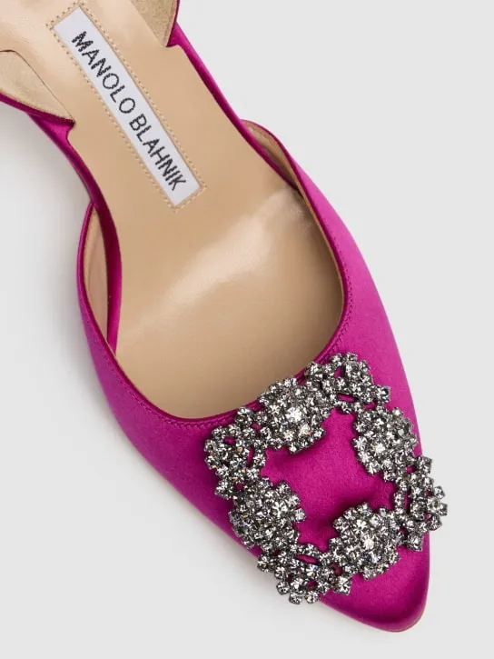 Manolo Blahnik   70mm Hangisli satin pumps 