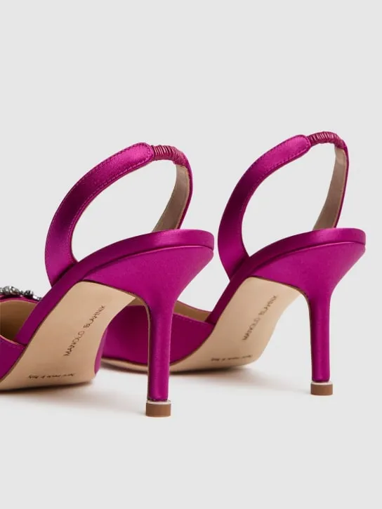 Manolo Blahnik   70mm Hangisli satin pumps 