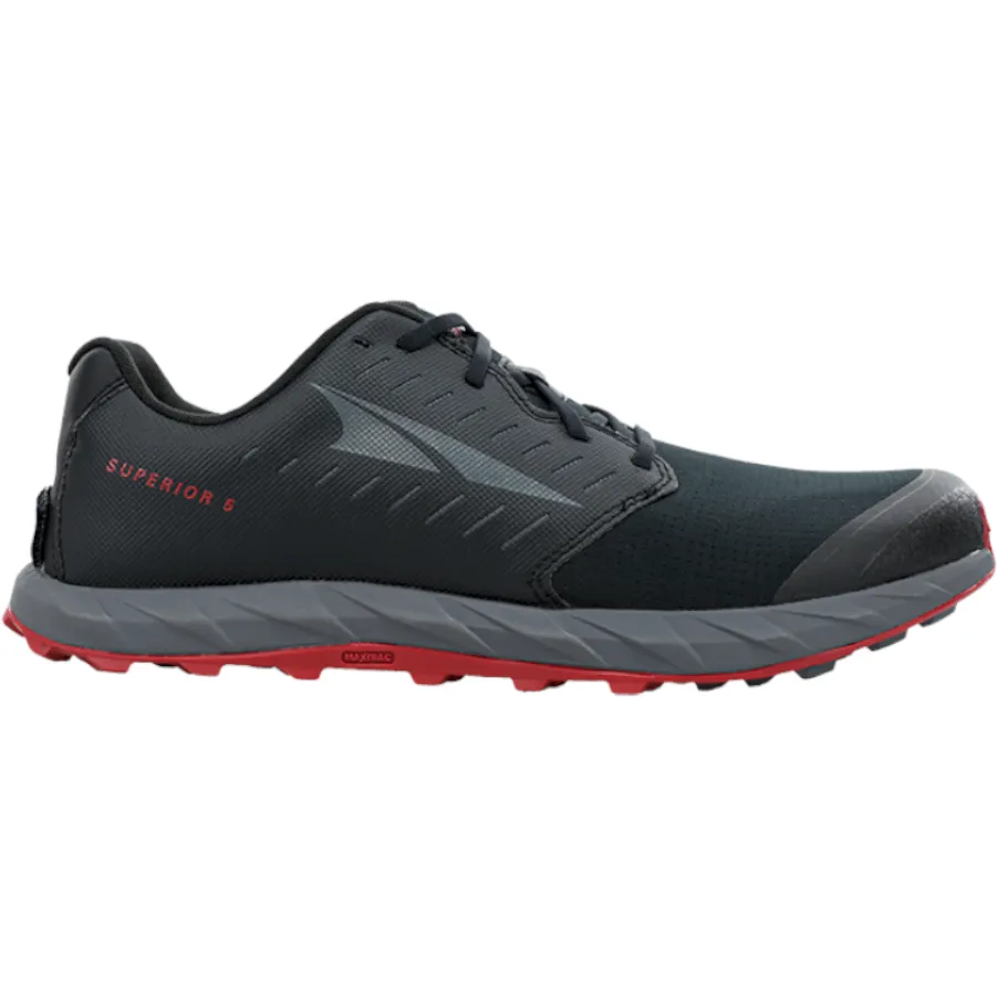 Men's Altra Superior 5, Black/Red, 11 D Medium