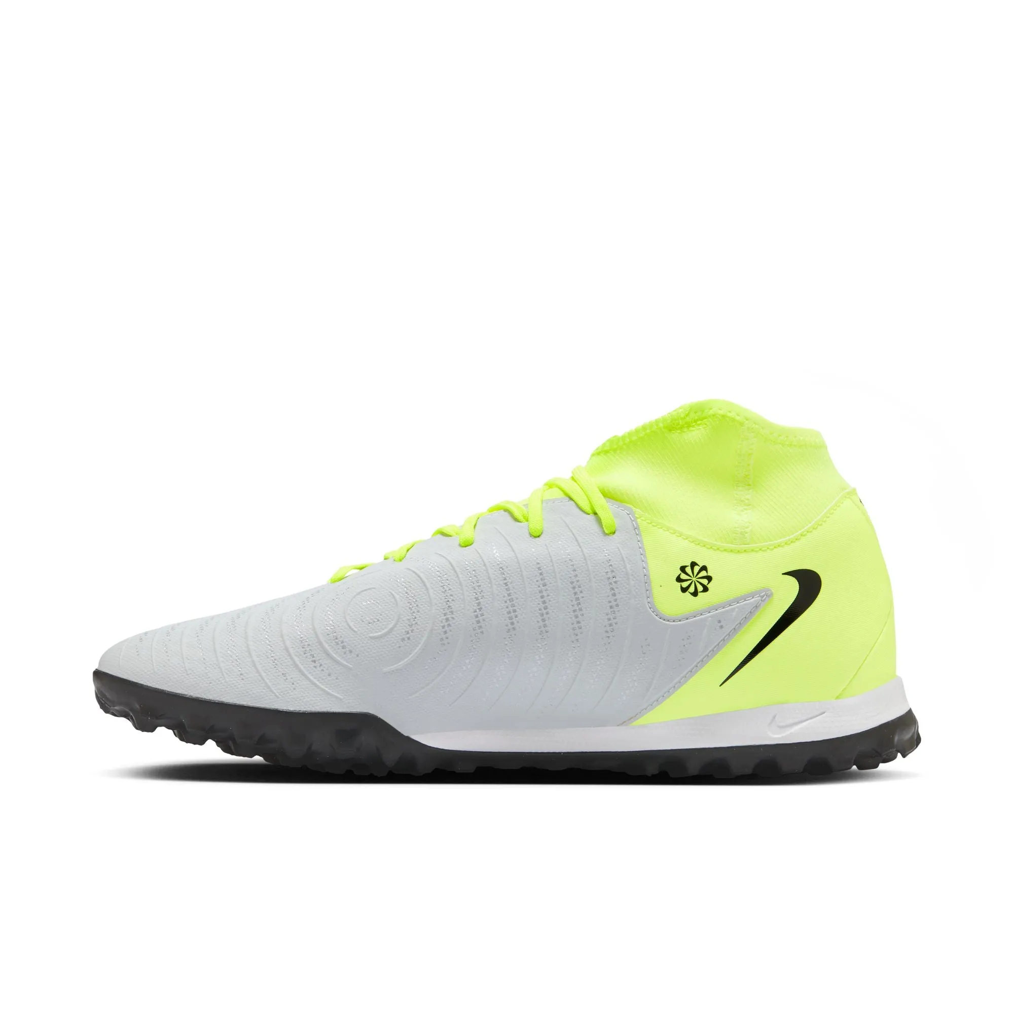 Nike Phantom Luna II Academy TF Turf Soccer Cleat -Metallic Silver/Black-Volt