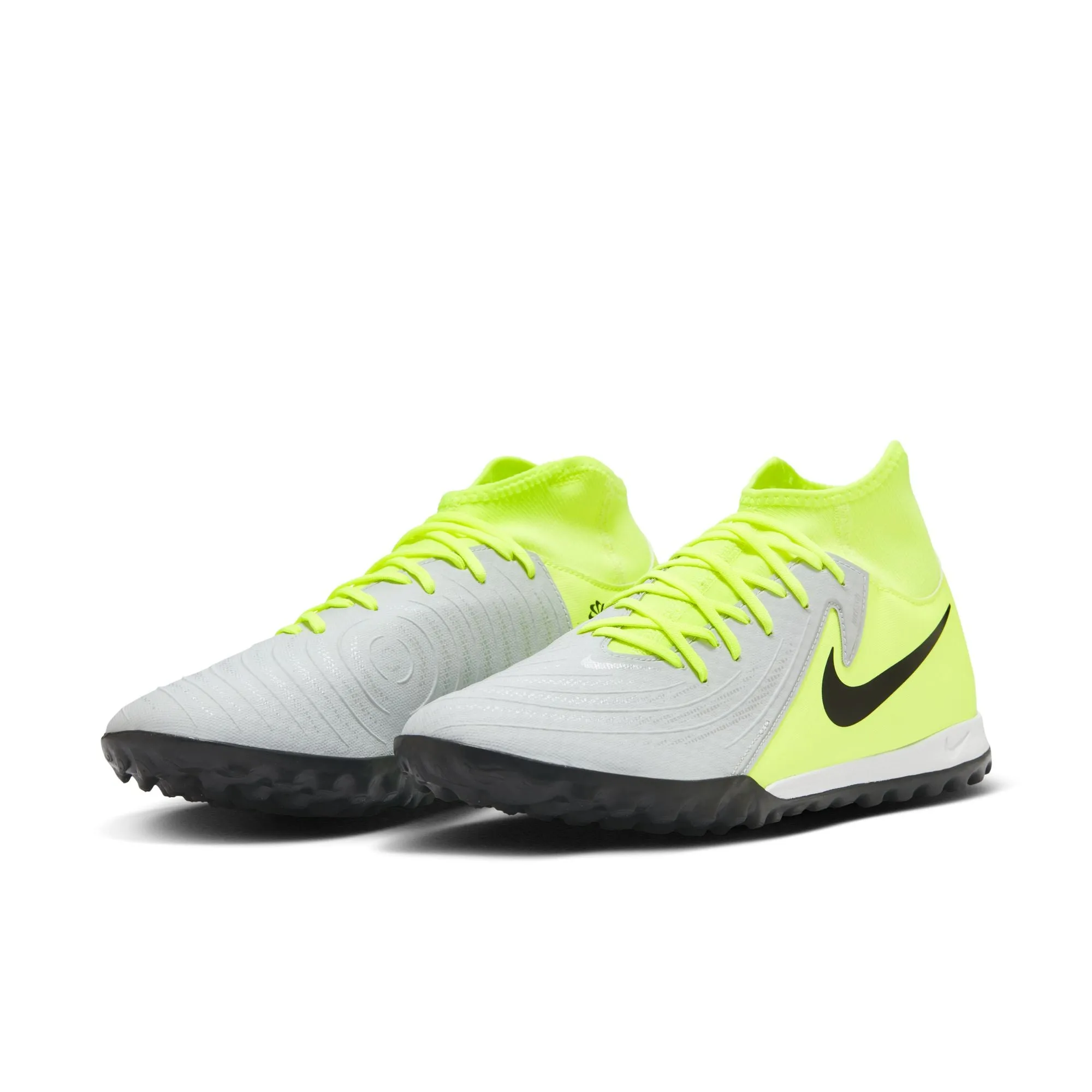 Nike Phantom Luna II Academy TF Turf Soccer Cleat -Metallic Silver/Black-Volt