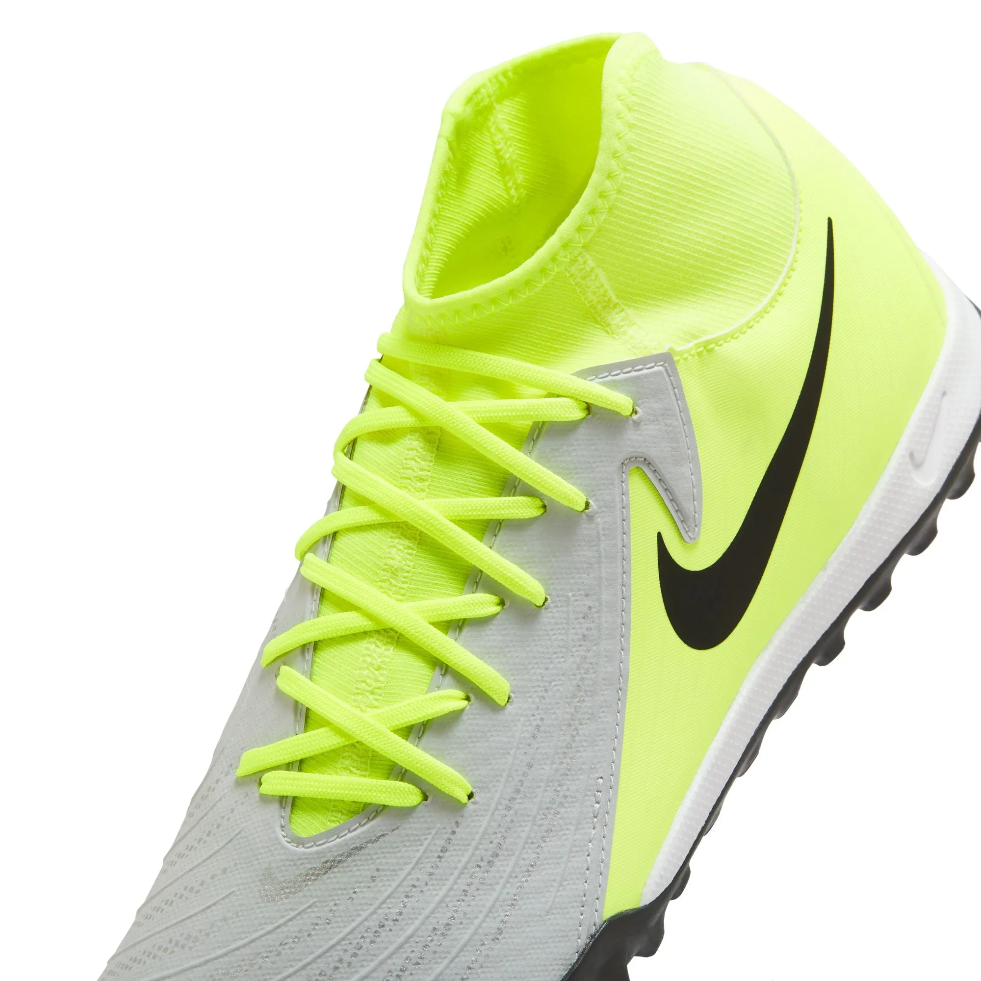 Nike Phantom Luna II Academy TF Turf Soccer Cleat -Metallic Silver/Black-Volt