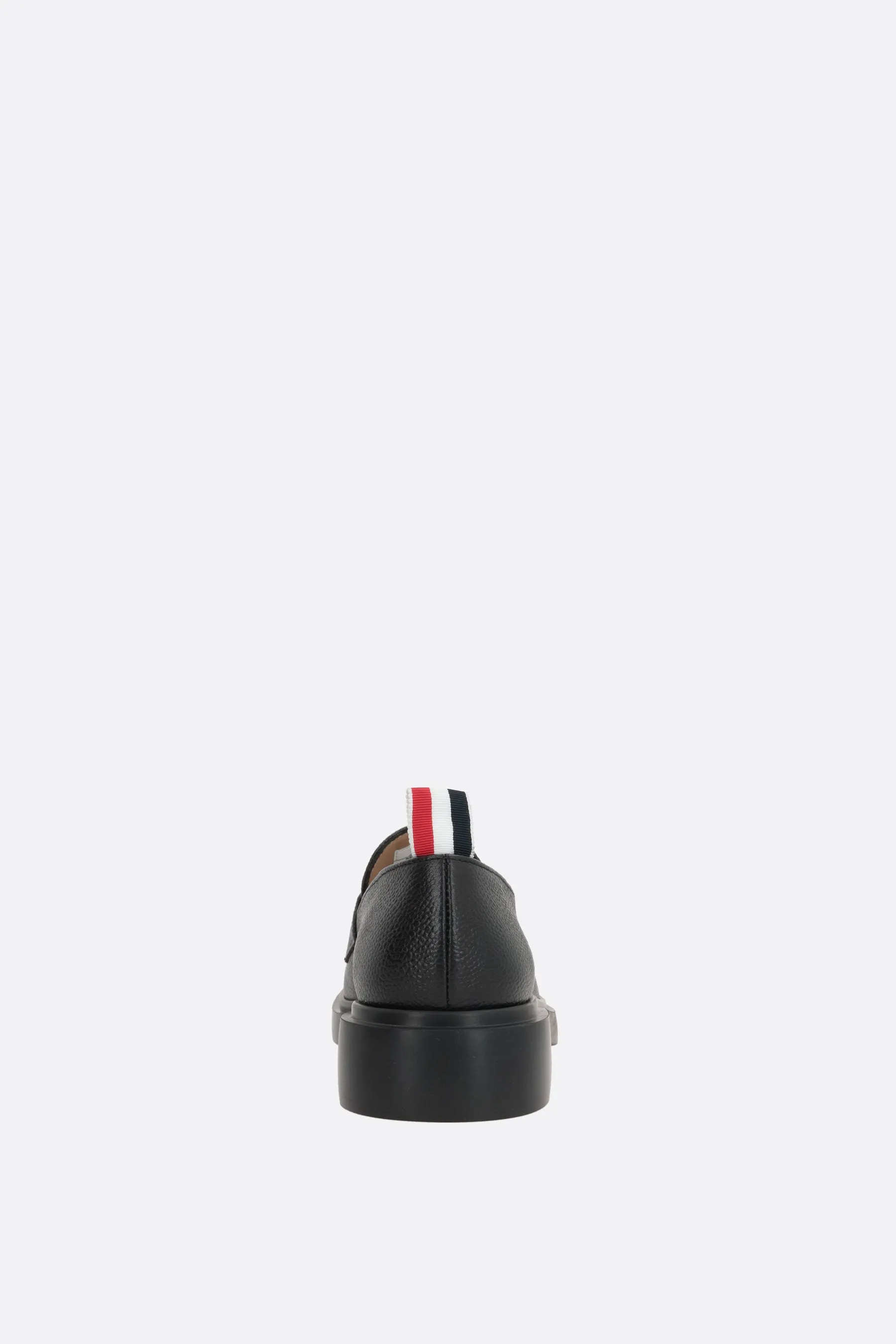 pebble grain leather penny loafers