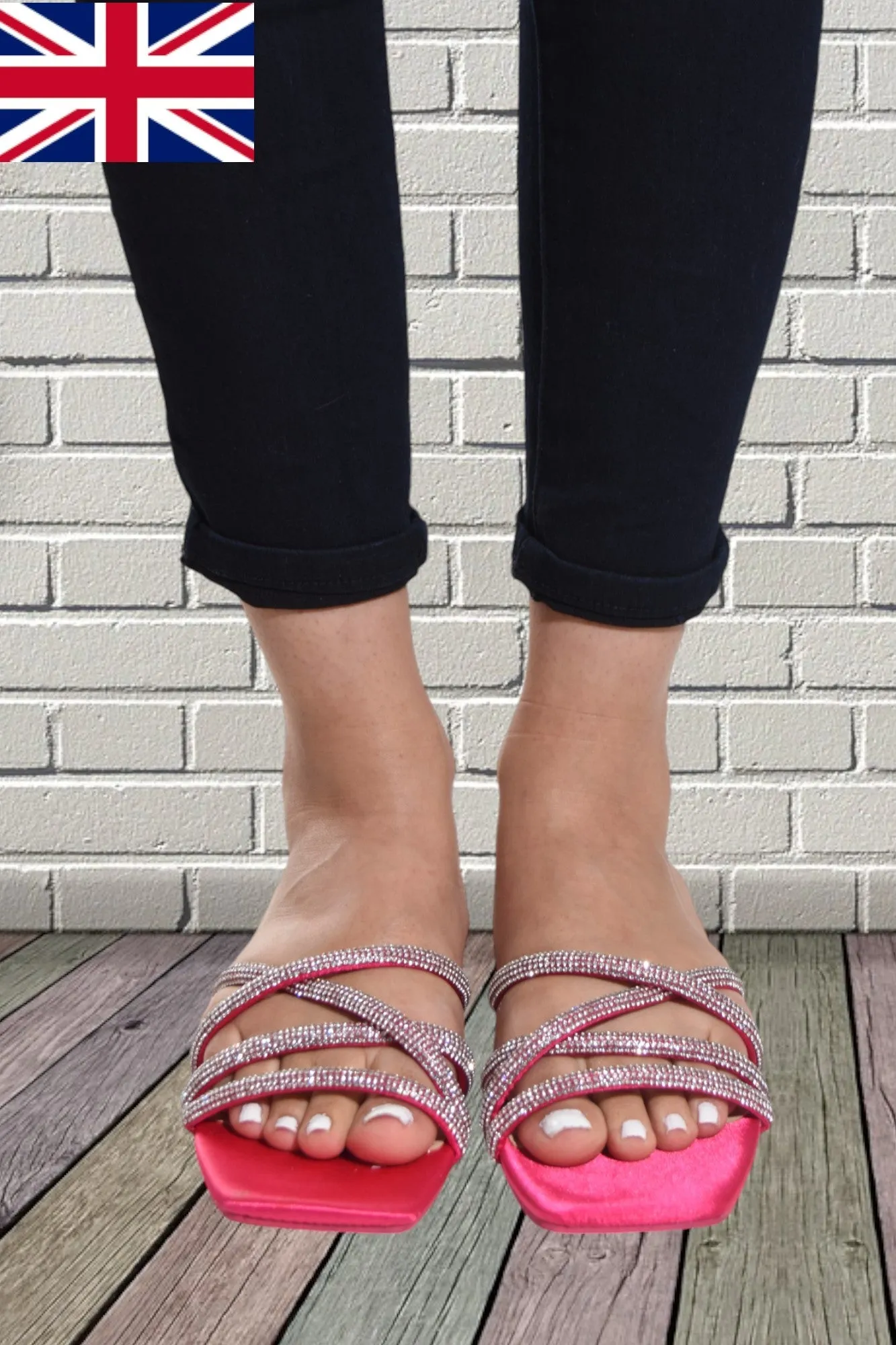 Pink Criss Cross Flats