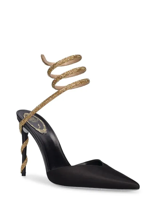 René Caovilla   105mm Embellished satin pumps 