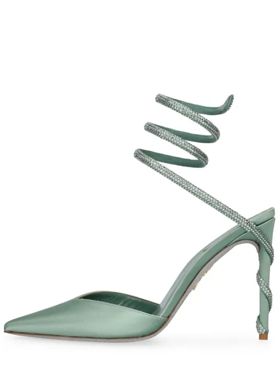 René Caovilla   105mm Embellished satin pumps 