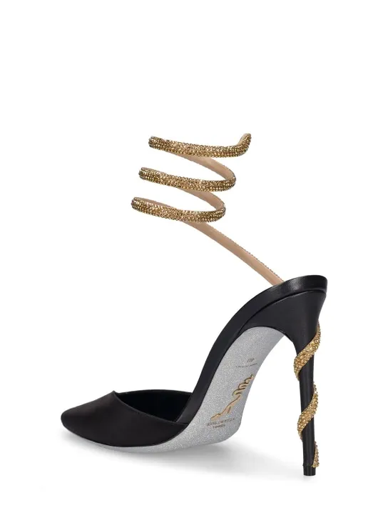 René Caovilla   105mm Embellished satin pumps 
