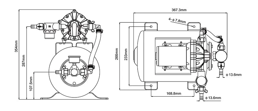 SEAFLO 8L Accumulator Pressure Boost System 12V