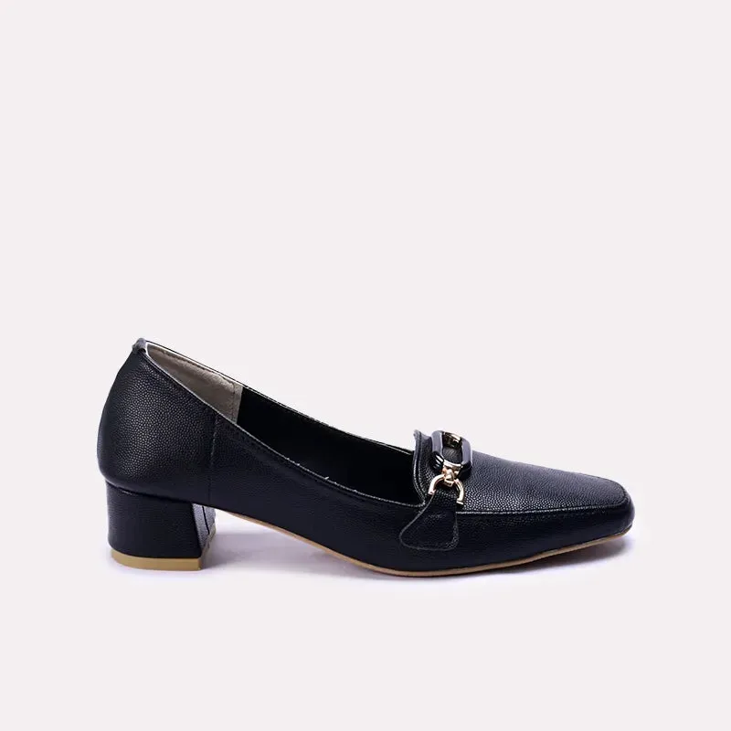 Serafina Black Casual Heel Pumps 0431163