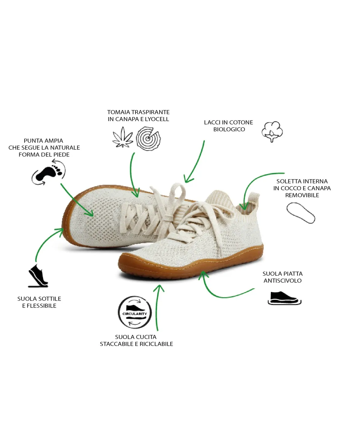 SNEAKERS BAREFOOT IN CANAPA &quot;ESSENCE&quot;