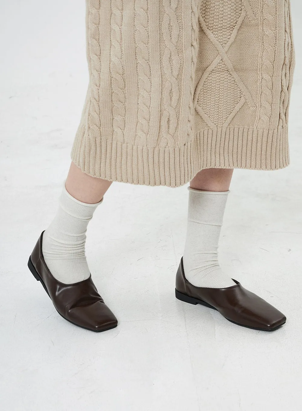 Square Toe Flat Shoes OO11