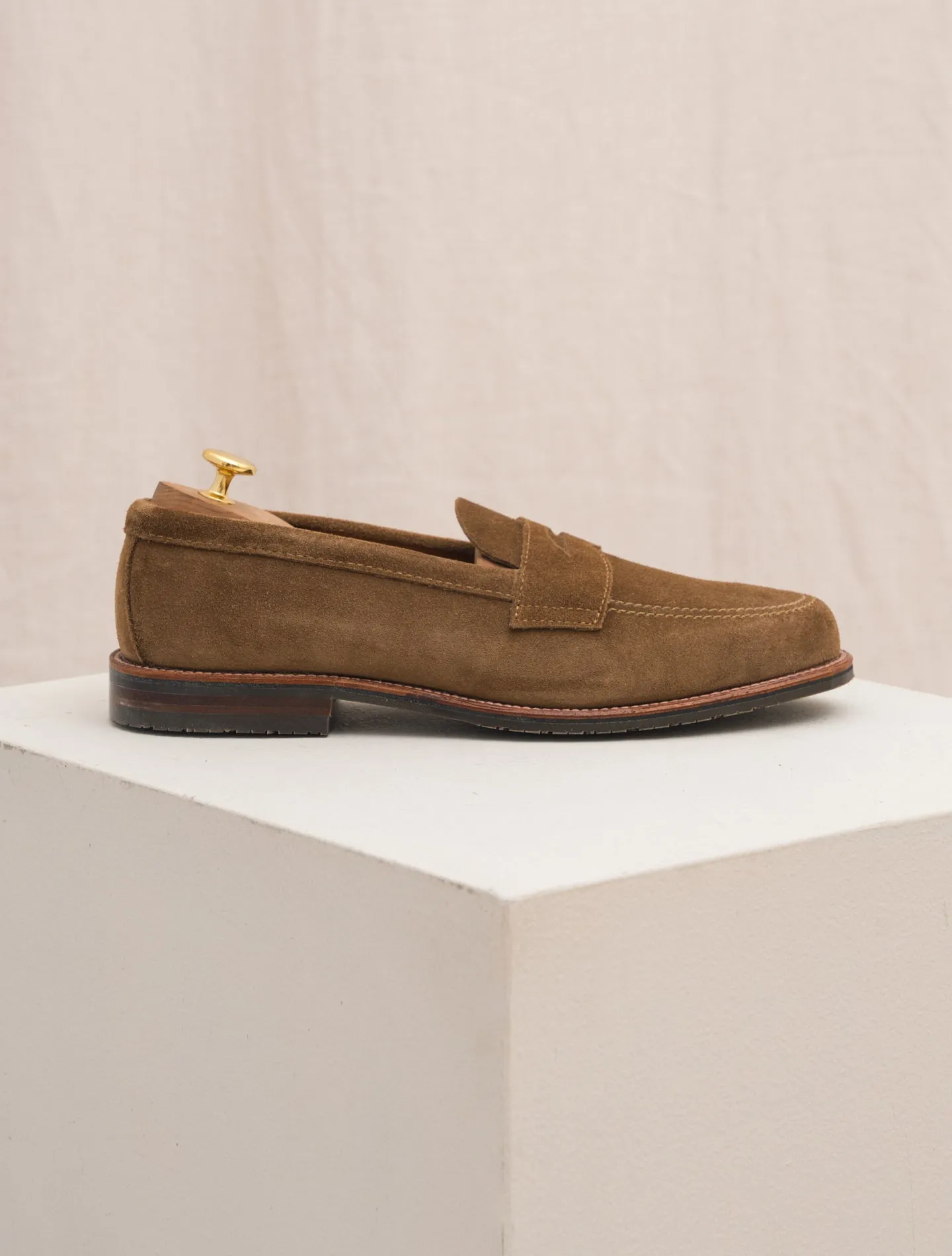Suede Penny Loafer Snuff