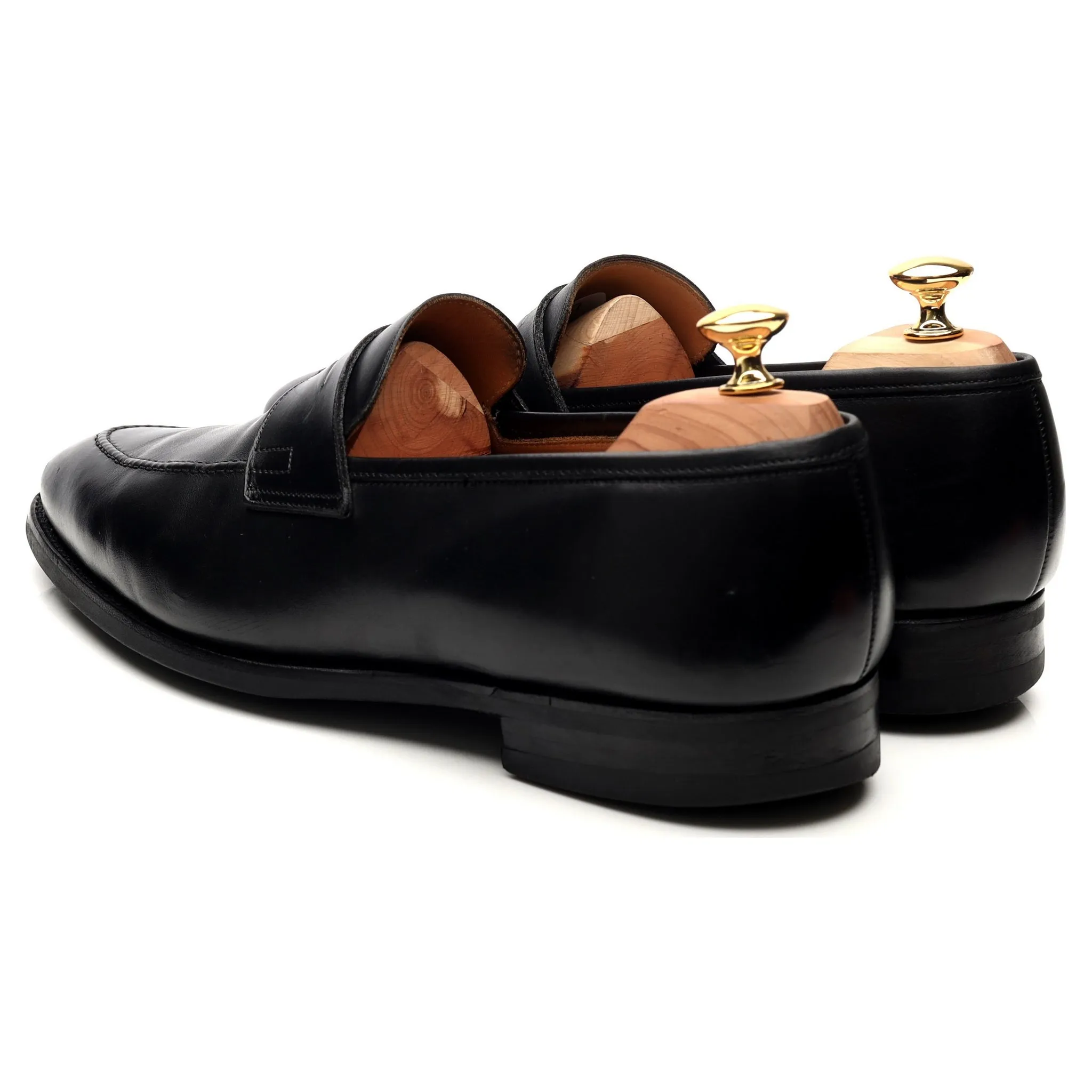 'Sydney' Black Leather Loafers UK 10 E