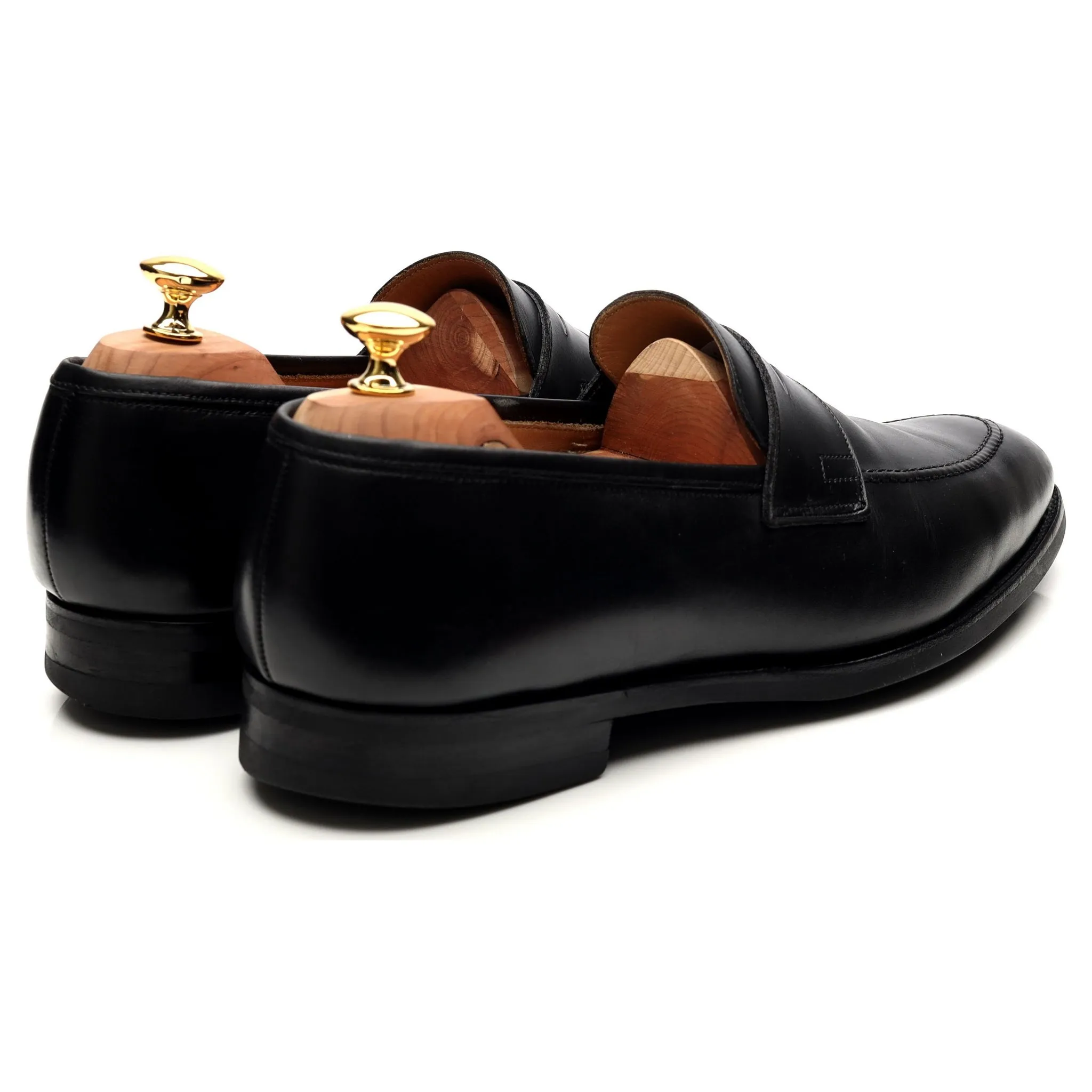 'Sydney' Black Leather Loafers UK 10 E