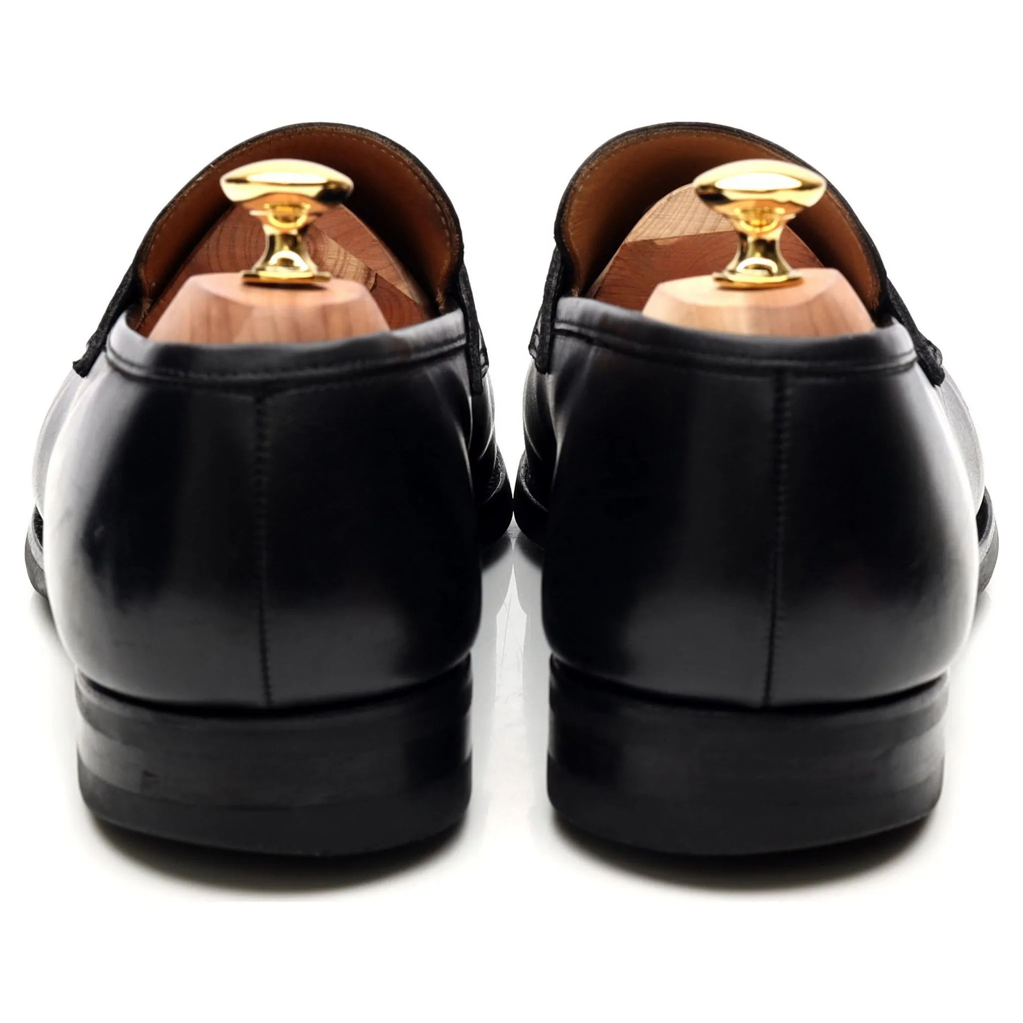 'Sydney' Black Leather Loafers UK 10 E