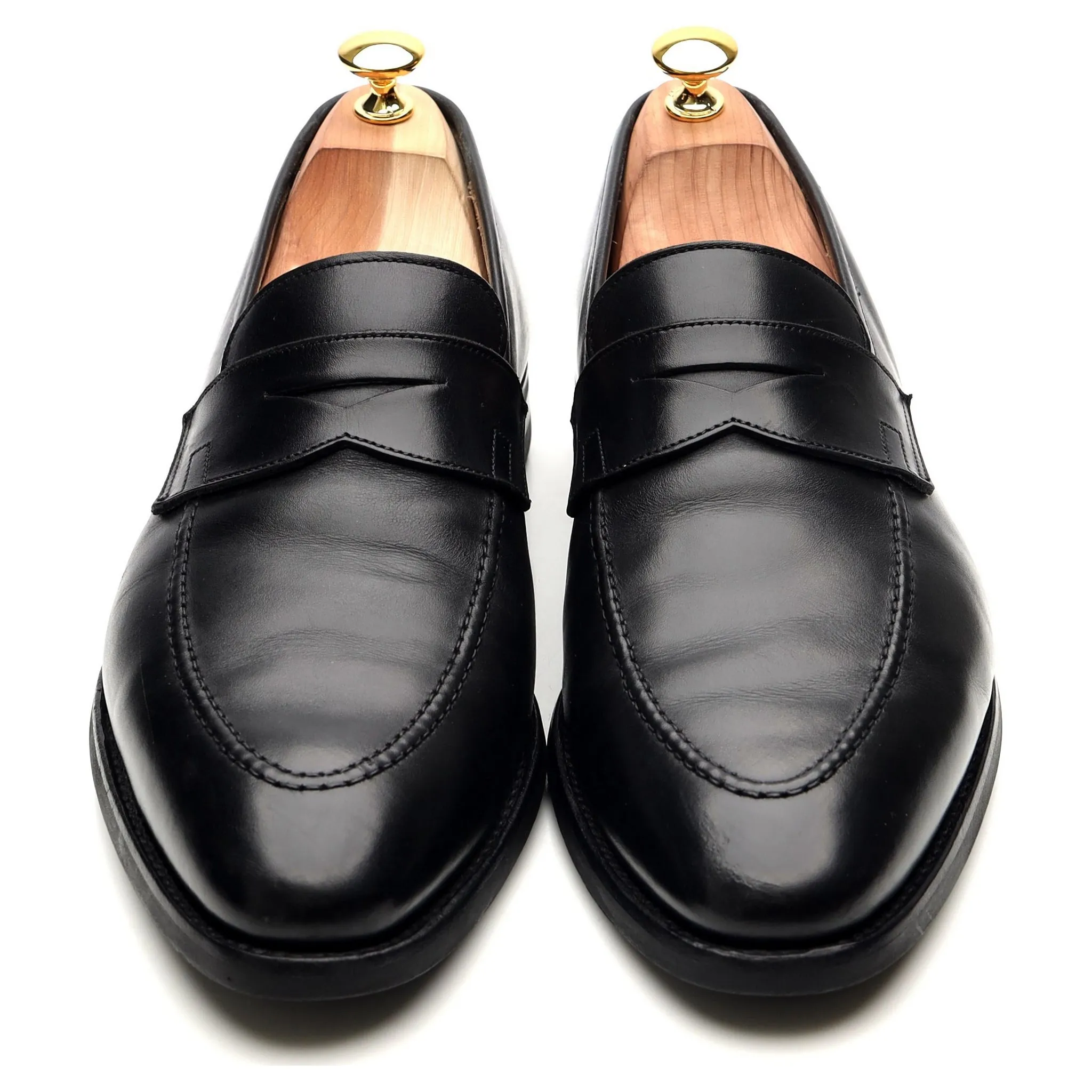 'Sydney' Black Leather Loafers UK 10 E
