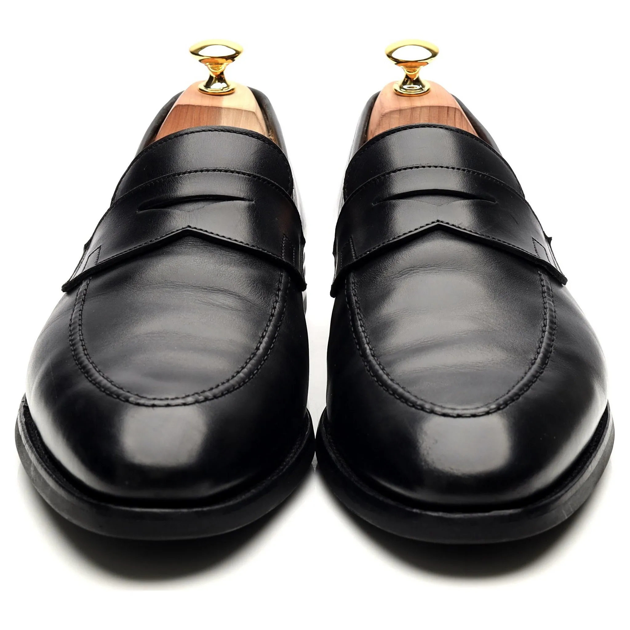 'Sydney' Black Leather Loafers UK 10 E