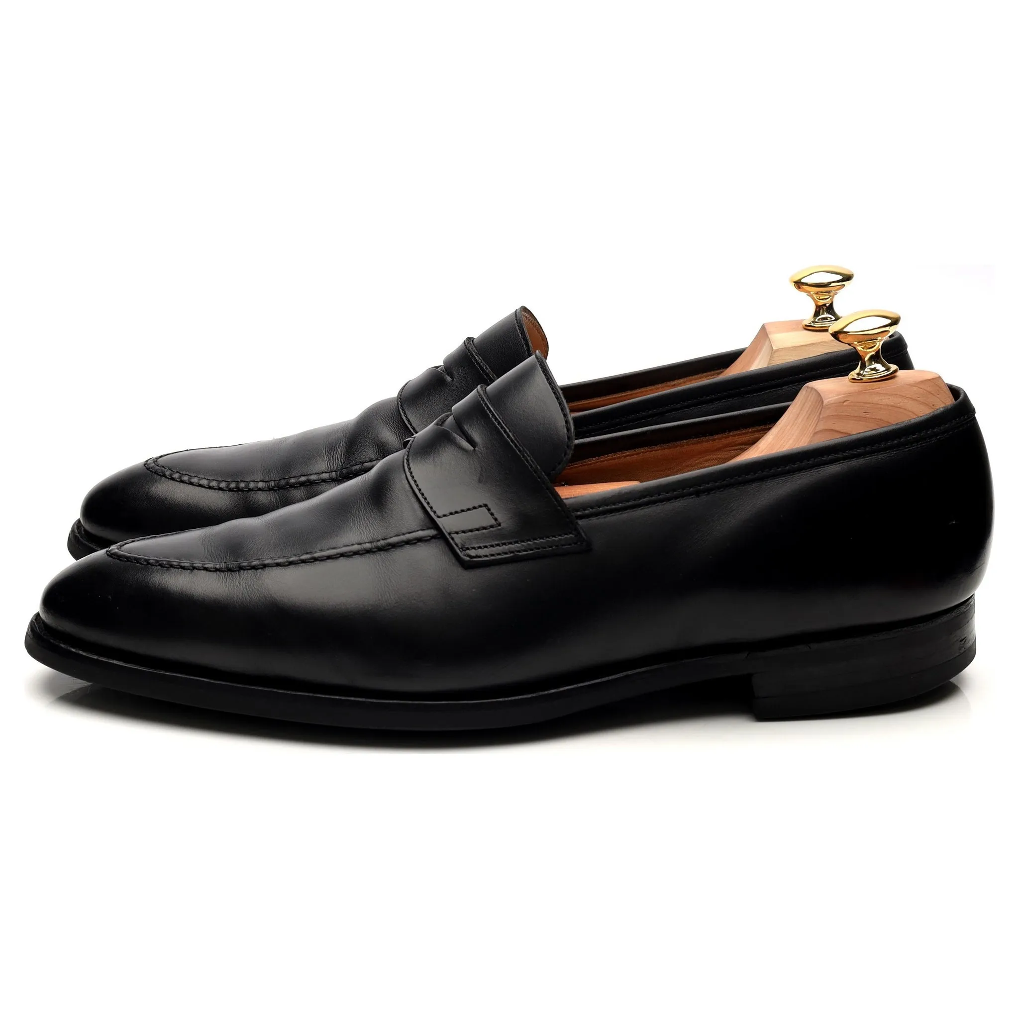 'Sydney' Black Leather Loafers UK 10 E
