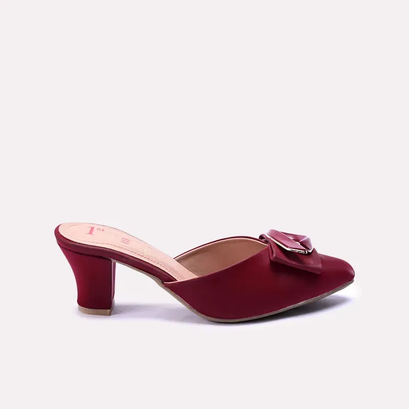 Tatiana Maroon Fancy Heel Pumps 0431134