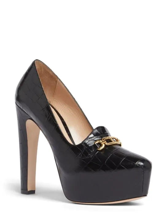 Tom Ford   135mm Whitney croc embossed pumps 