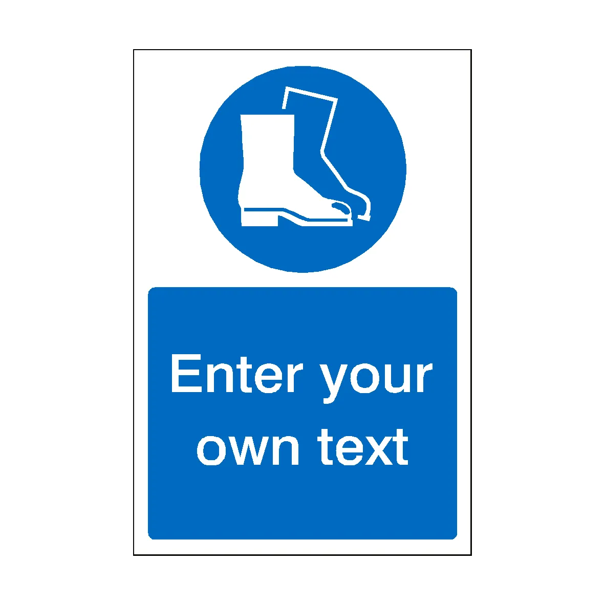 Wear Safety Footwear Custom Mandatory Sticker
