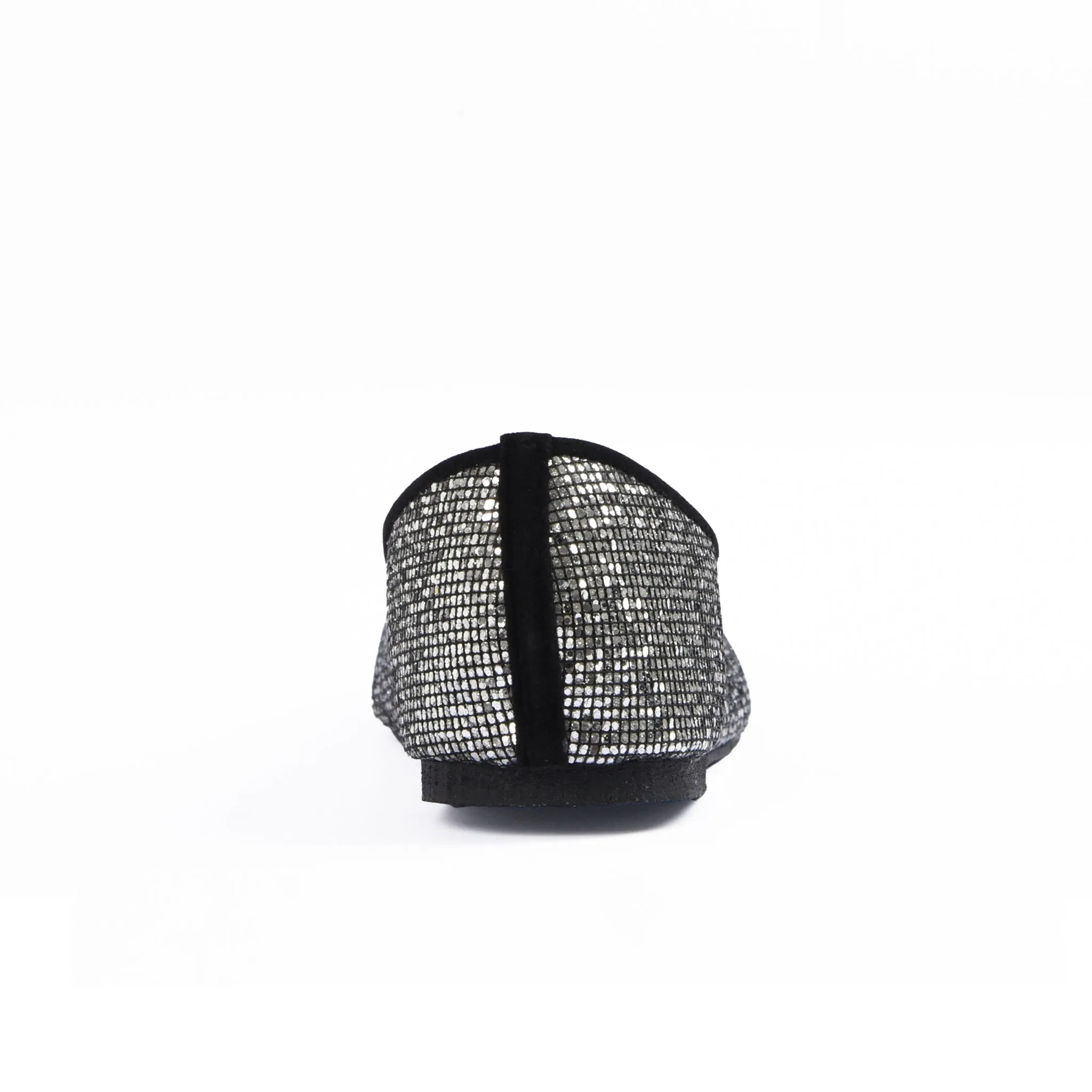 Women's Glittery Black Loafers | 489D-SG